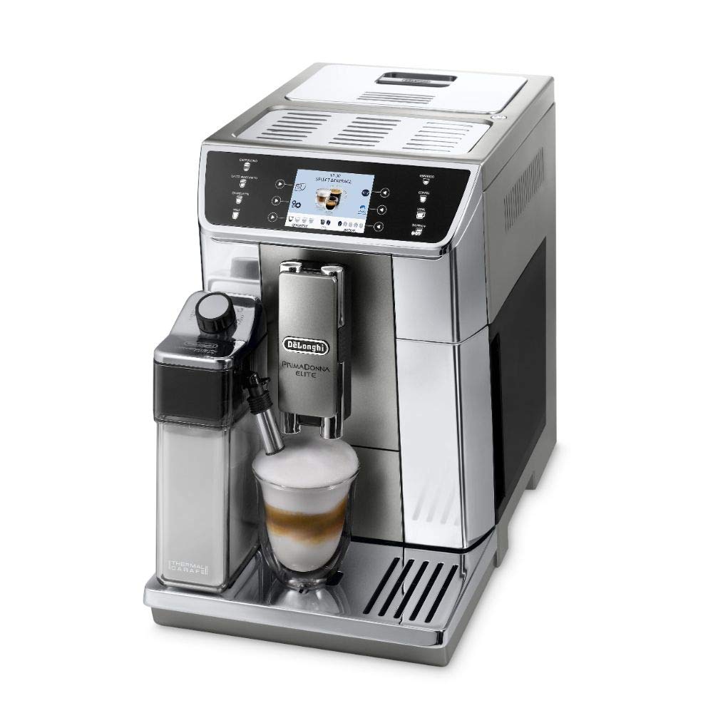 Cafetera automática De'Longhi PrimaDonna Elite ECAM 656.55.MS con pantalla a color TFT de 3,5 pulgadas, sistema de leche integrado