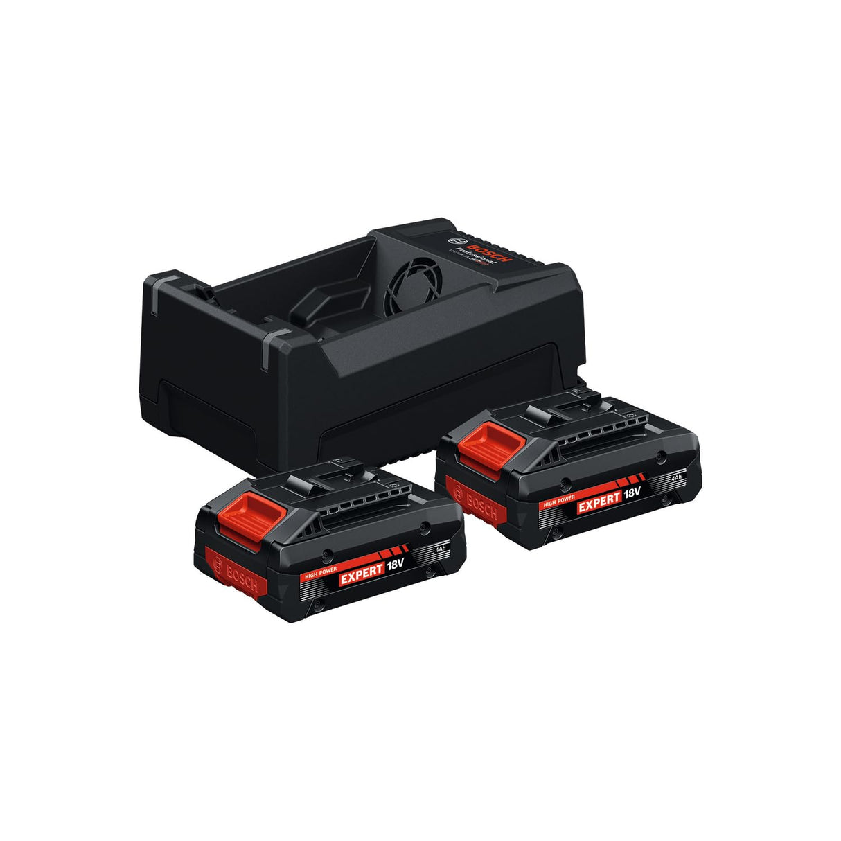 Set básico de alta potencia Bosch EXPERT 18V System EXBA18V-40 combinado con cargador rápido GAL 12V/18-80 (hasta 2000 W de potencia máxima)