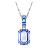 Swarovski Colgante Millenia, Talla octogonal, Azul, Baño de rodio