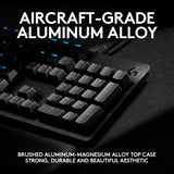 Logitech G Teclado mecánico para Gaming 513, interruptores táctiles GX-Brown, iluminación RGB, Bucle USB, reposamuñecas con Espuma viscoelástica, Carcasa de Aluminio, diseño escandinavo, Color Negro