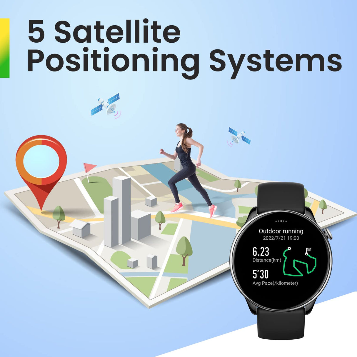 Amazfit GTR Mini Smartwatch Reloj Inteligente, 5 Posiciones satélite GPS, 1,28 "AMOLED, 326 PPI, 120+ Modos Deportivo, SpO2, Monitor de frecuencia cardíaca, 5 ATM Impermeable, Monitor de sueño