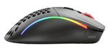 Glorious Gaming Model D- (Pequeño) Wireless Ratón Gaming inalámbrico - 67 g superligero, diseño Colmena, RGB, ergonómico, sin Lag 2,4 GHz inalámbrico, hasta 71 Horas de batería - Negro Mate