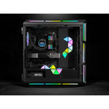 Corsair iCUE LC100 Paneles de iluminación para chasis - Minitriángulos - Kit de inicio de 9 paneles (81 LED con difusión de la luz, Sencillo acoplamiento magnético, iCUE Lighting Node PRO incluido)