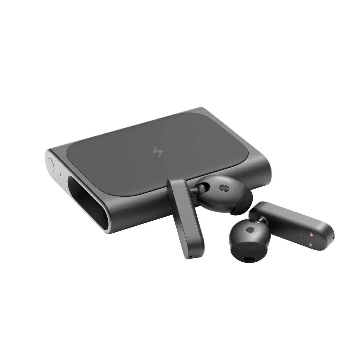 HMD Amped Buds - Auriculares in-Ear inalámbricos Bluetooth con Banco de energía Integrado (Hybrid ANC, ENC, hasta 95 Horas de reproducción, USB-C, IP54), Color Negro