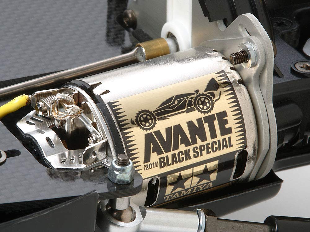 TAMIYA 47390 47390-1:10 RC Avante (2011) Black Special - Coche teledirigido (construcción, Aficionado), Color Negro
