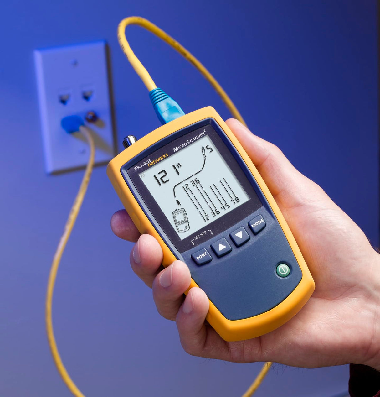 Fluke MicroScanner² Gris - Probador de cable de red (363 g, 76 x 163 x 36 mm, 0 - 45 °C, 0 - 90%, -20 - 60 °C, 0 - 75%)