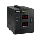 Tecnoware Estabilizador de Tensión 3000VA para televisores, equipos HiFi, impresoras y dispositivos electrónicos, protege contra picos de corriente, no es un SAI, listo para usar