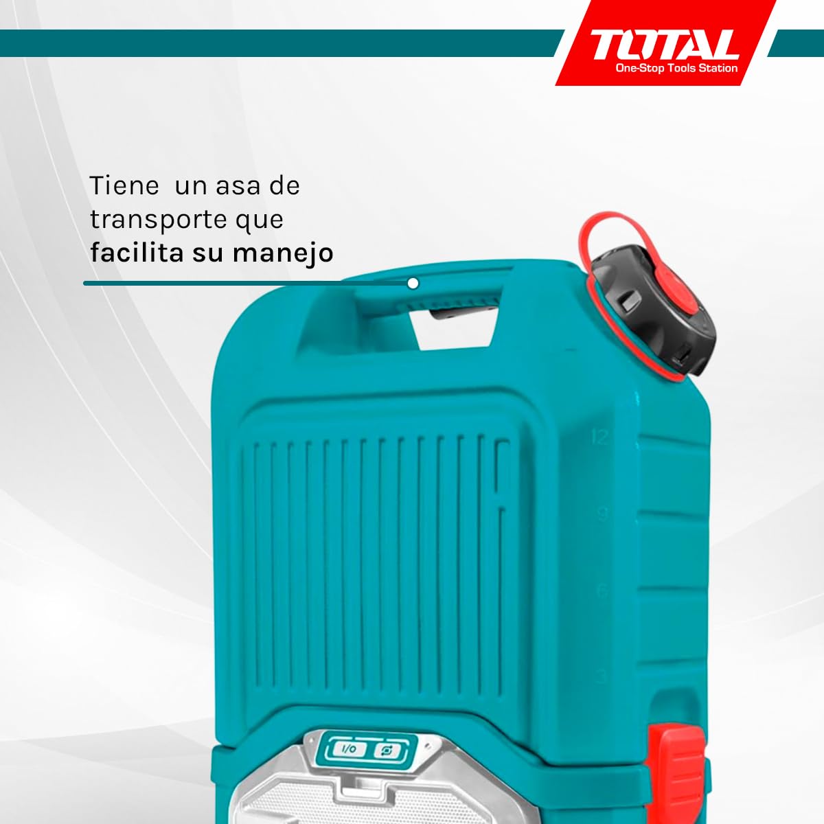 TOTAL - Hidrolimpiadora de Alta Presión a Batería TPWLI4006, 40V, 80 Bar, Volumen de 4 l/min, 3 Velocidades, Con Accesorios y Manguera, No incluye baterías ni cargador