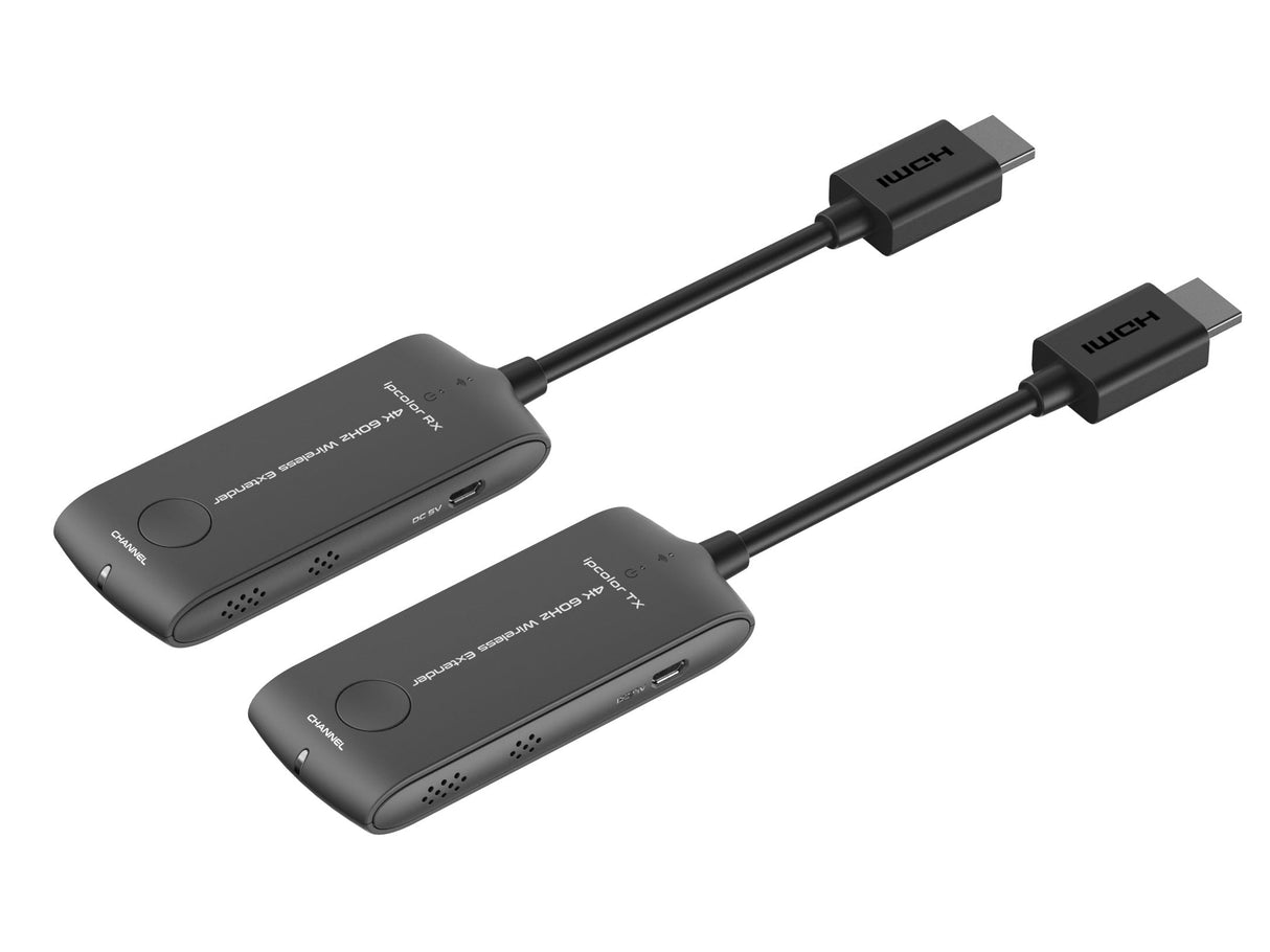 PremiumCord Mini Extensor Inalámbrico 4K HDMI a 20 m, UHD 4K 2160p 60 Hz, Full HD 1080p, 18 Gbps, HDMI2.0, HDCP2.2, Negro