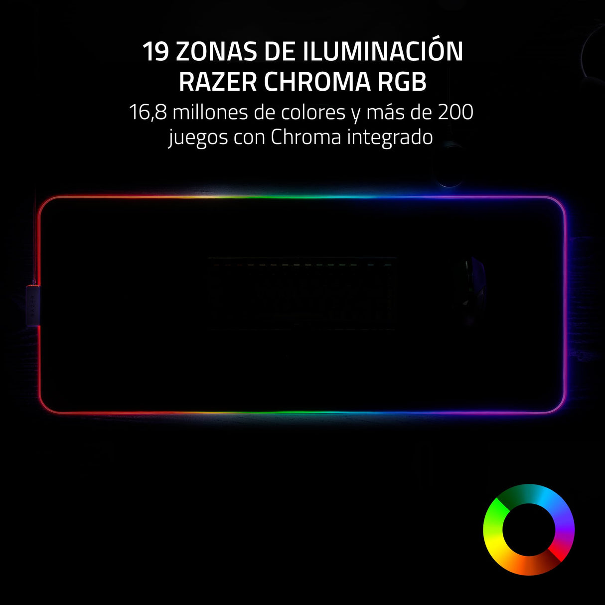 Razer Strider Chroma - Strider Chroma - Hybrid Mouse Mat with Chroma RGB