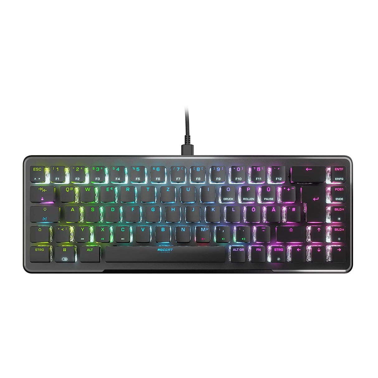 Roccat Vulcan II Mini Tastatur Negro Gaming - Interruptores Rojos, diseño Deutsches