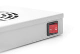 DIGITUS Ventilador 19 pulgadas 1U - Montaje en rack o en techo - Para armarios VarioFLEX - 2x - Termostato - Gris