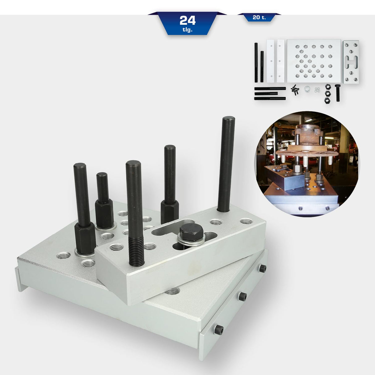 Brilliant Tools 24-pcs Universal press support