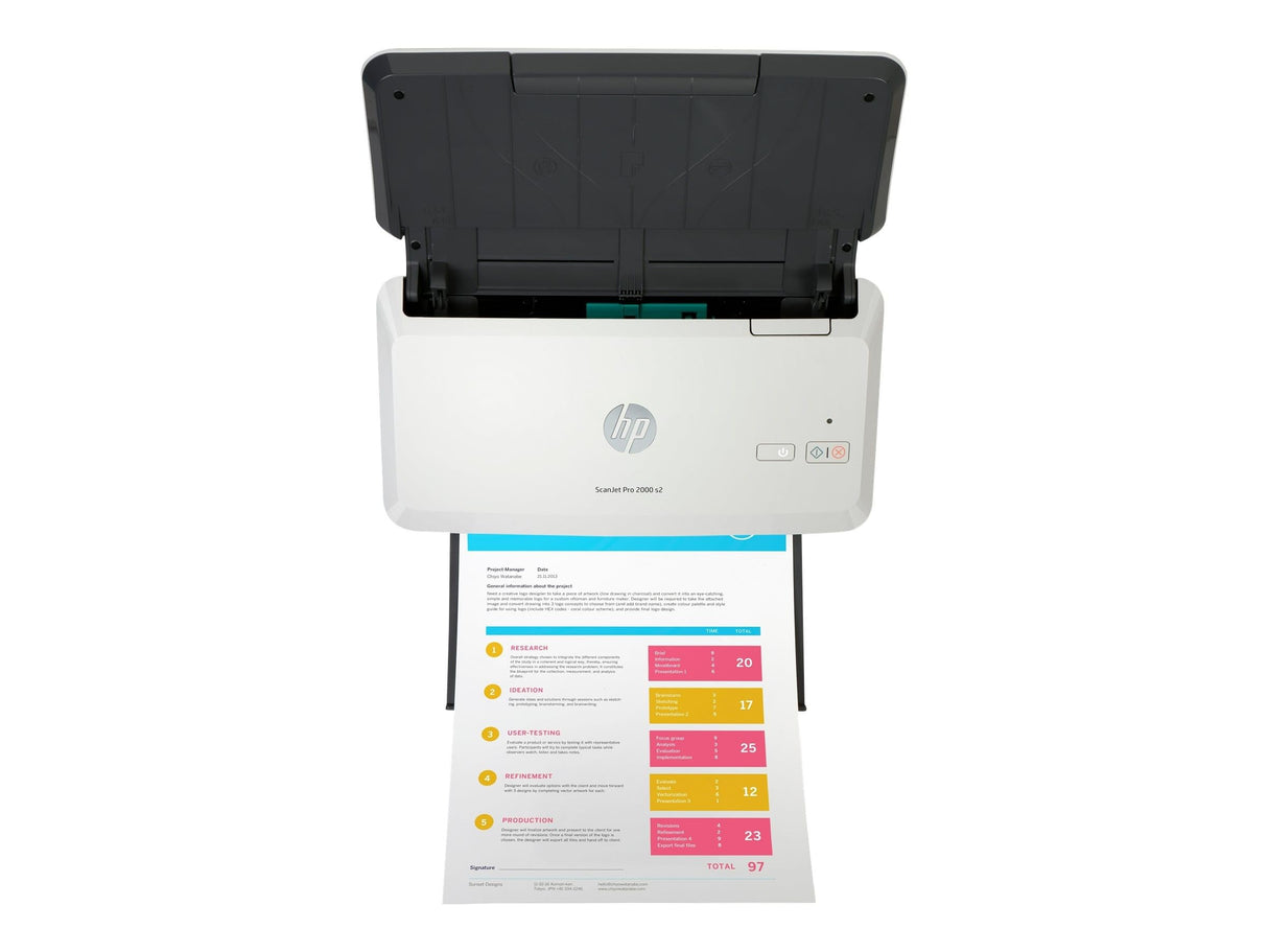 HP ScanJet Pro 2000 s2 - Escáner con alimentador automático de hojas, USB 3.0, 35 ppm, Blanco
