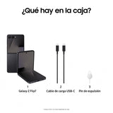 Samsung Galaxy Z Flip7 512GB - Móvil con IA, Diseño Plegable, Pantalla Amplia, Cámara Selfie 50MP, Procesador 3nm, Memoria 12GB, Negro Oscuro, Garantía 3 Años + 1 año Extra (Versión Española)
