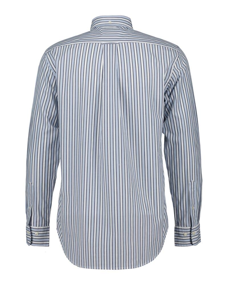 GANT REG Poplin - Camiseta de Rayas, Cielo Claro., S