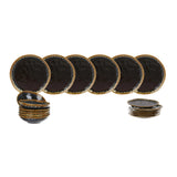 Servicio de 18 platos terracota negro oro Olympus