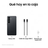 Samsung Galaxy S26, 512GB, Teléfono Móvil con Galaxy AI, Cámara 50MP, 12GB RAM, Batería 4300mAh, Garantía del Fabricante 3 Años + 1 Año Extra, Color Negro (Versión Española)