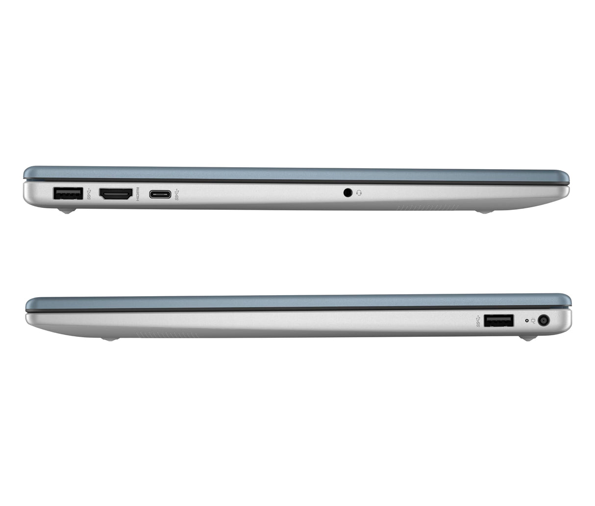 HP 15-fd0000ns - Ordenador portátil de 15.6" Full HD (Intel Core i3-N305, 8GB RAM, 512GB SSD, Intel UHD Graphics, Sin Sistema Operativo) Plata y Azul- Teclado QWERTY Español