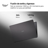 LG gram 16U55U-G.AU88BN - Ordenador Portátil Ultraligero de 16" Ryzen AI 7 445, 32 GB RAM, 1 TB SSD, AMD Radeon Graphics, IPS Antirreflejo, 1800g, 26 h, Windows 11, Teclado ES, Negro carbón