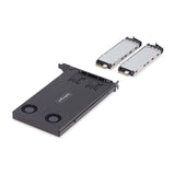 StarTech.com Tarjeta Rack Móvil de 2 Bahías para SSD NVMe M.2 a PCIe x8 - Requiere Bifurcación - Intercambio en Caliente