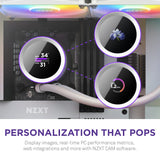 NZXT Kraken 280 RGB - Enfriador líquido de CPU AIO de 11.08 Pulgadas - Pantalla LCD Cuadrada Personalizable de 1.54 Pulgadas para imágenes, métricas de Rendimiento - Bomba de Alto Rendimiento - 2
