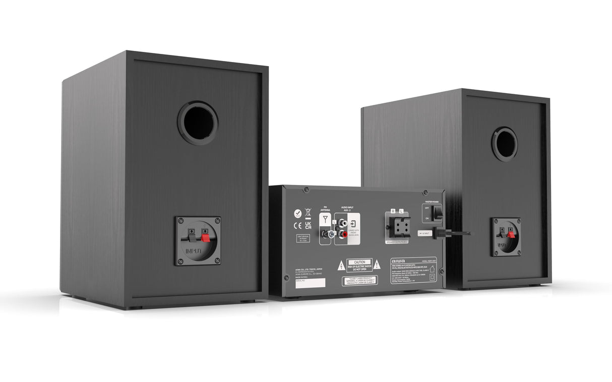 Microcadena AIWA MSBTU-600 Bluetooth, CD, USB, AUX IN, Potencia de Salida de 2 X 50 W RMS. Color: Negro