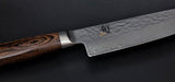 KAI Shun Premier Tim Mälzer Cuchillo japonés para pelar con hoja de 5 cm - Núcleo VG-MAX 61 HRC, 32 capas de Damasco pulido - Mango de madera de Pakka color marrón medio - Superficie martillada