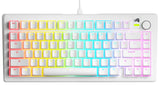 Glorious Gaming GMMK 3 anpassat mekaniskt gamingtangentbord, 75% TKL, modulärt packningssystem, doubleshot PBT-tangenter, aluminiumplatta, utbytbara 3- Och 5-stiftsbrytare, USA QWERTY - Vit