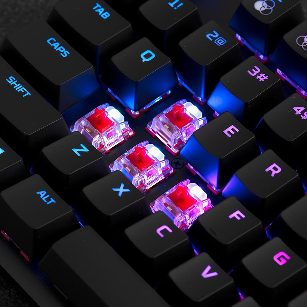 HyperX Alloy Origins Core – Teclado mecánico para juegos RGB, Tenkeyless, interruptores HyperX Red (QWERTZ)