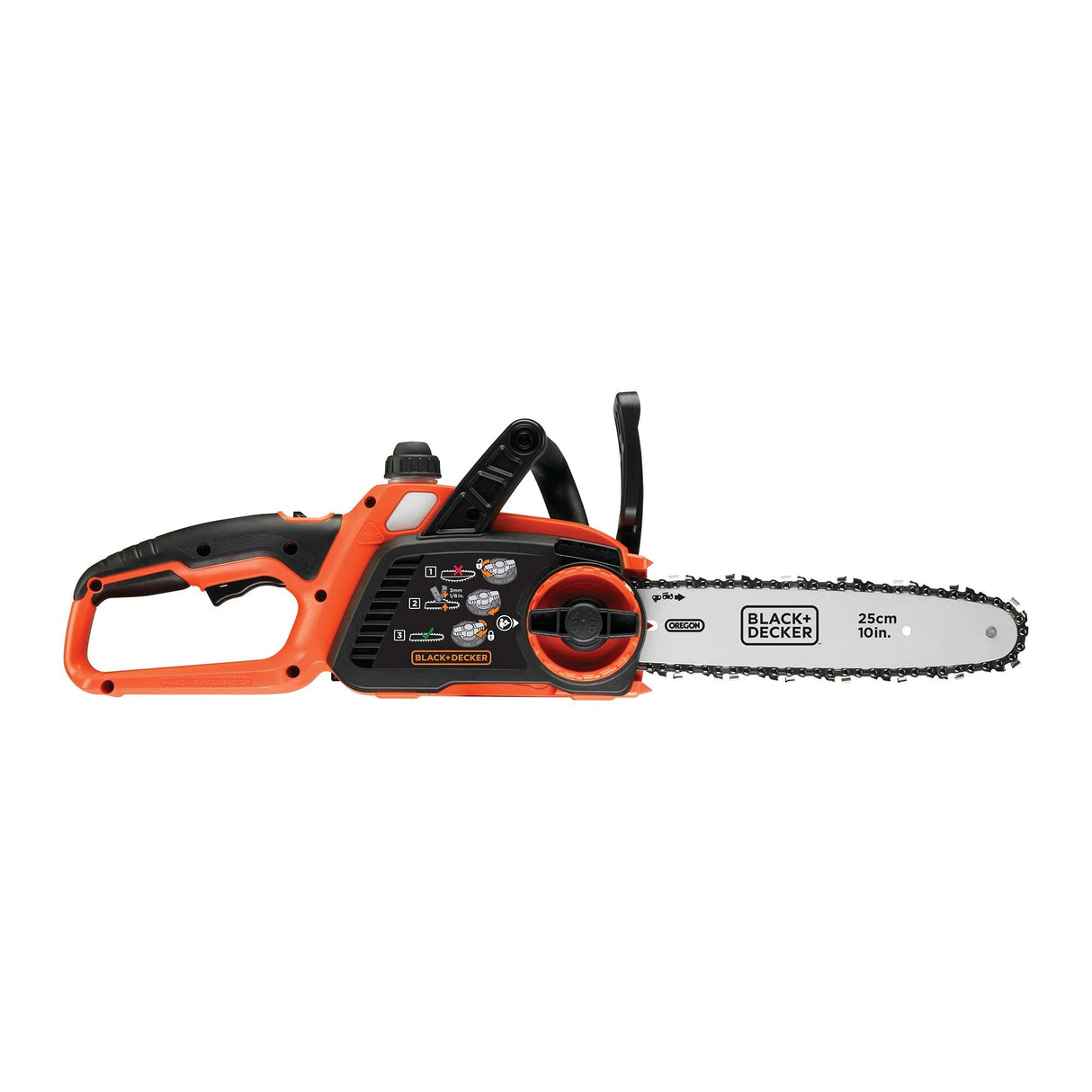 BLACK+DECKER GKC1825L50, Motosierra 18 V 5 Ah y Longitud de Espada 25 cm con Una Batería y Cargador