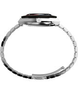 Timex Peanuts Automatic - Reloj de 40 mm para hombre, pulsera de acero inoxidable, esfera azul, caja de acero inoxidable TW2W47500