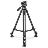 Leofoto - Trípode de vídeo - Trípode de Carbono para cámaras - Capacidad de Carga de 10 kg - Pies Extensibles - Altura mínima de 36,5 cm a una Altura máxima de 169 cm - LVC-253C+BV-15