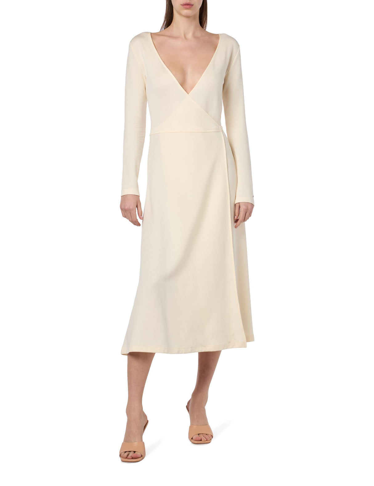 Tommy Hilfiger Vestido Envolvente Mujer Cuello de Pico, Blanco (Calico), XXL