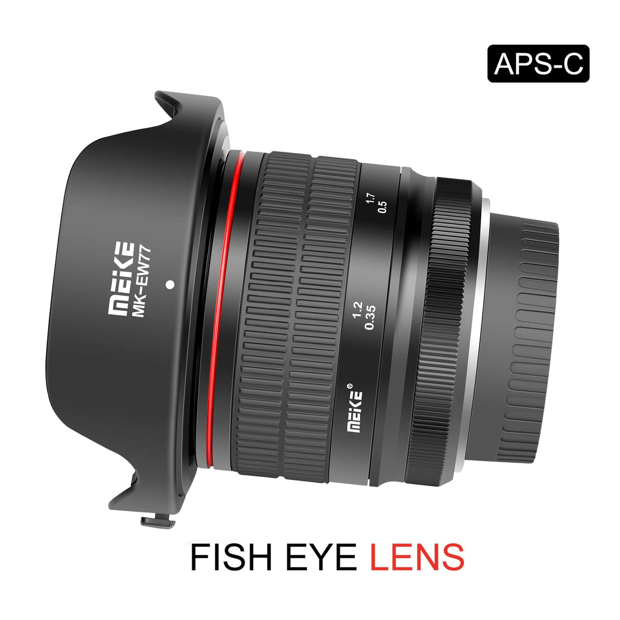 Meike 8MM f3.5 Rectángulo Meke Ultra Gran Angular Enfoque Manual Objetivo Ojo de Pez para Nikon F DX Soporte APS-C DSLR Cámaras