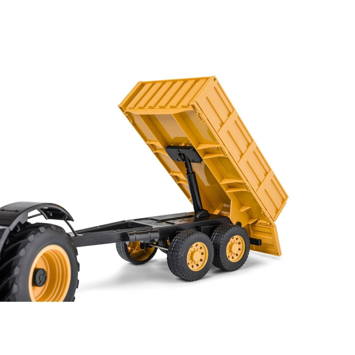 Carson 500907654 1:16 RC Tractor JCB con Remolque 2.4G 100% RTR - Vehículo de Control Remoto, Tractor con Funciones Luz y Sonido