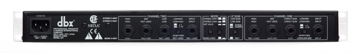 DBX 234S Stereo 2/3-Way/Mono 4-Way Crossover