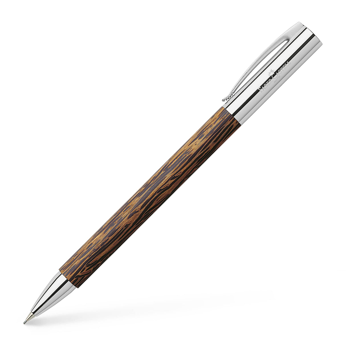 Faber-Castell 138150 - Portaminas con Cuerpo en Madera de Coco de Color Marron - Mina de 0.7 mm - Graduación B