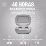 JBL Live Buds 3 Auriculares inalambricos de botón,True Wireless con cancelación de ruido adaptable, hasta 40 horas de reproducción, Bluetooth, audio de alta resolución, plateado