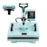 VEVOR 2 en 1 Máquina de Prensado por Calor con Prensa para gorras, 300 x 380 mm, Máquina de Prensa Térmico con Giro de 360° con Control Digital Preciso para Camiseta, Taza, Sombrero y Plato, Verde