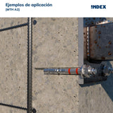 Anclaje macho para cargas altas en hormigón no fisurado Homologado ETE Opción 7. Eje Inoxidable A2. Clip Inoxidable A2. - MEDIDA: M10 x 70 Ø10 - Unid: 100