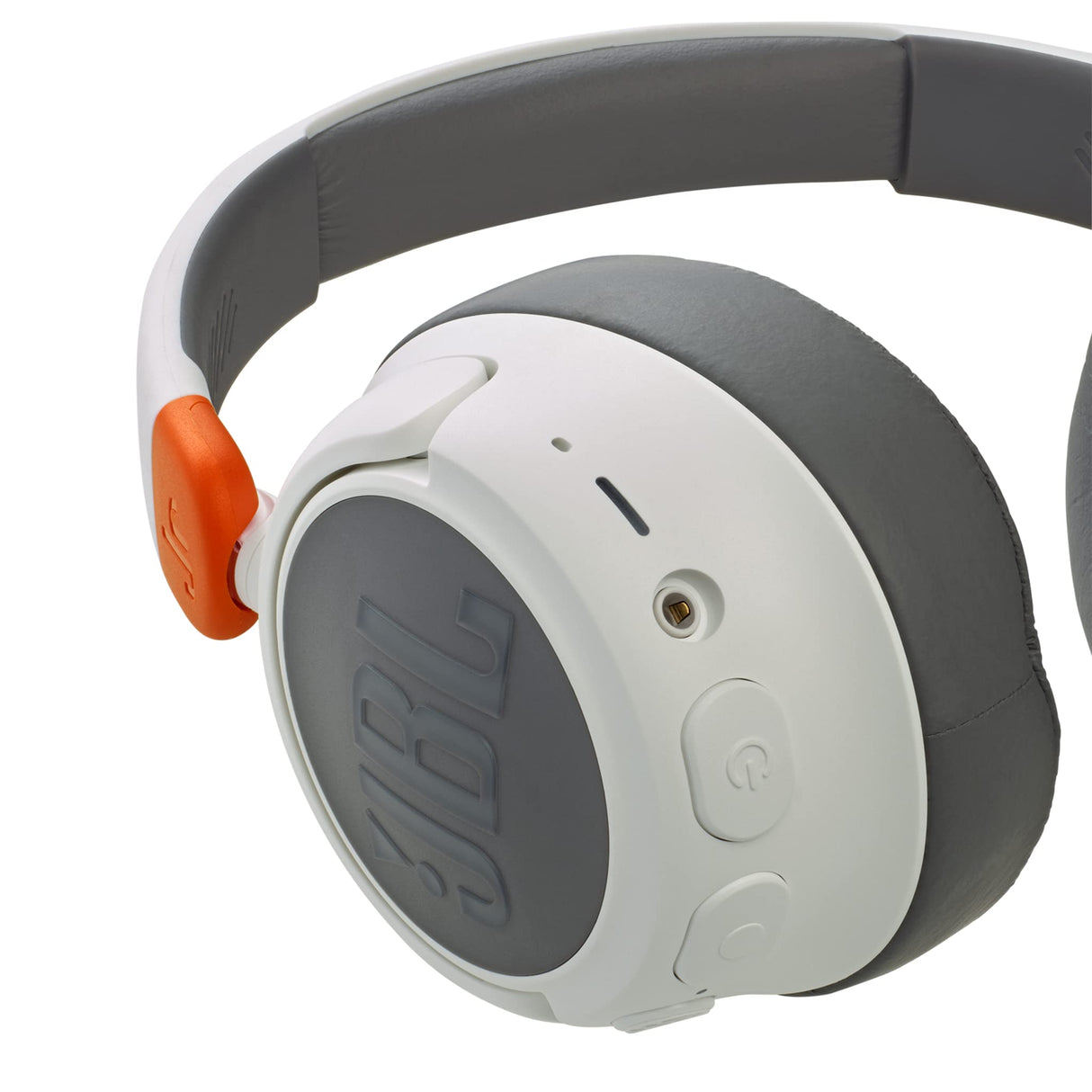 JBL JR460 NC Auriculares inalámbricos Over Ear portátiles con Bluetooth y cancelación de ruido, para niños, hasta 20 horas de duración y una carga rápida, blanco