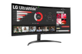 LG 34WR50QK-B - Monitor UltraWide Curvo, 34", QHD: (3440x1440px), 21:9, ADM FreeSync Premium, Multiposición, Negro