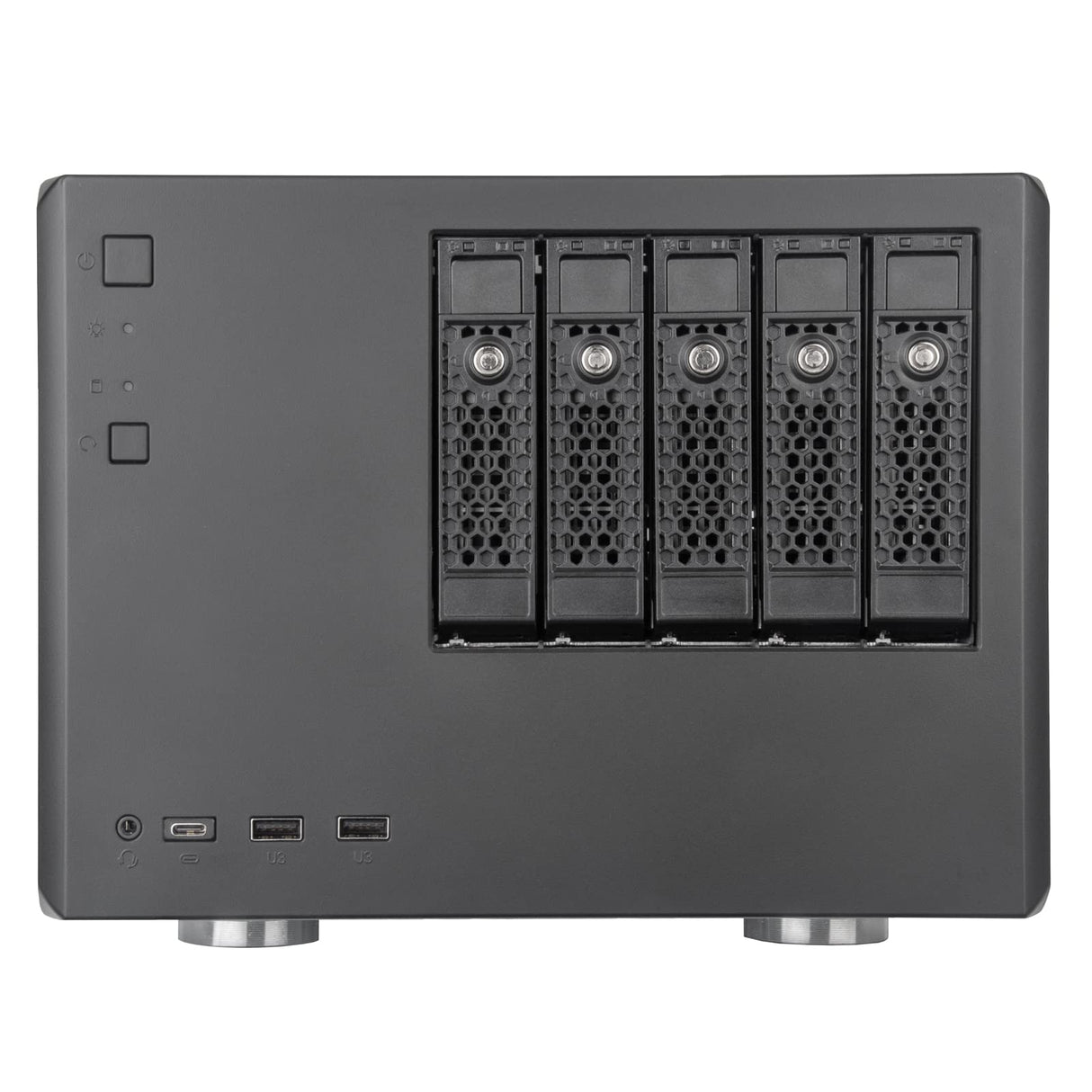 SilverStone Technology CS351, Chasis NAS de Alto Rendimiento de 5 bahías SAS-12G / SATA-6G con Cambio en Caliente, SST-CS351, Negro
