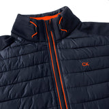Calvin Klein Hombre CK Hybrid Chaqueta de Golf - Azul Marino/Naranja - L