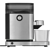 WMF Lumero - Molinillo de café espresso eléctrico, 150 W, botones táctiles LED, 40 grados de molienda, contenedor de harina de café, acero inoxidable Cromargan mate