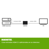 HDMI 2.1 Switch - AS48-4K 120Hz - Conmutador Gaming HDMI 8K - HDMI 2.1 - HDR - Funciones PS5 y Xbox - ALLM - VRR - QFT - QMS - 4 entradas/1 Salida - Adaptador HDMI 4K120-48Gbps - Dolby Digital