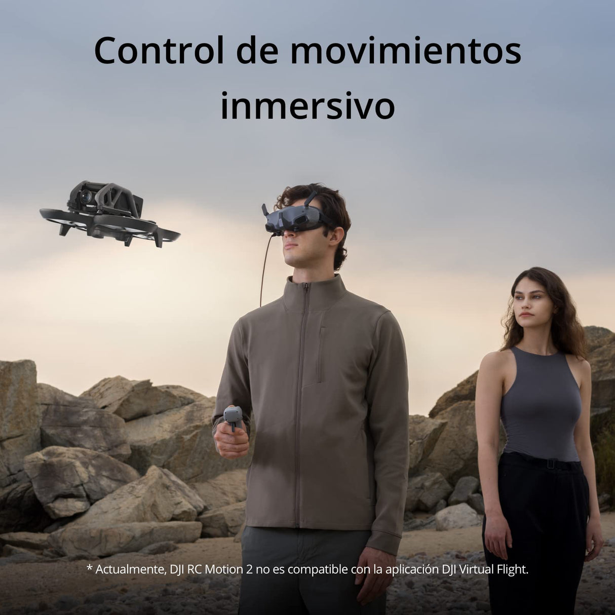 DJI Goggles 2 Pack de Movimiento, Gafas FOV para Dron, Pantallas Micro-OLED, Transmisión O3+ Baja Latencia