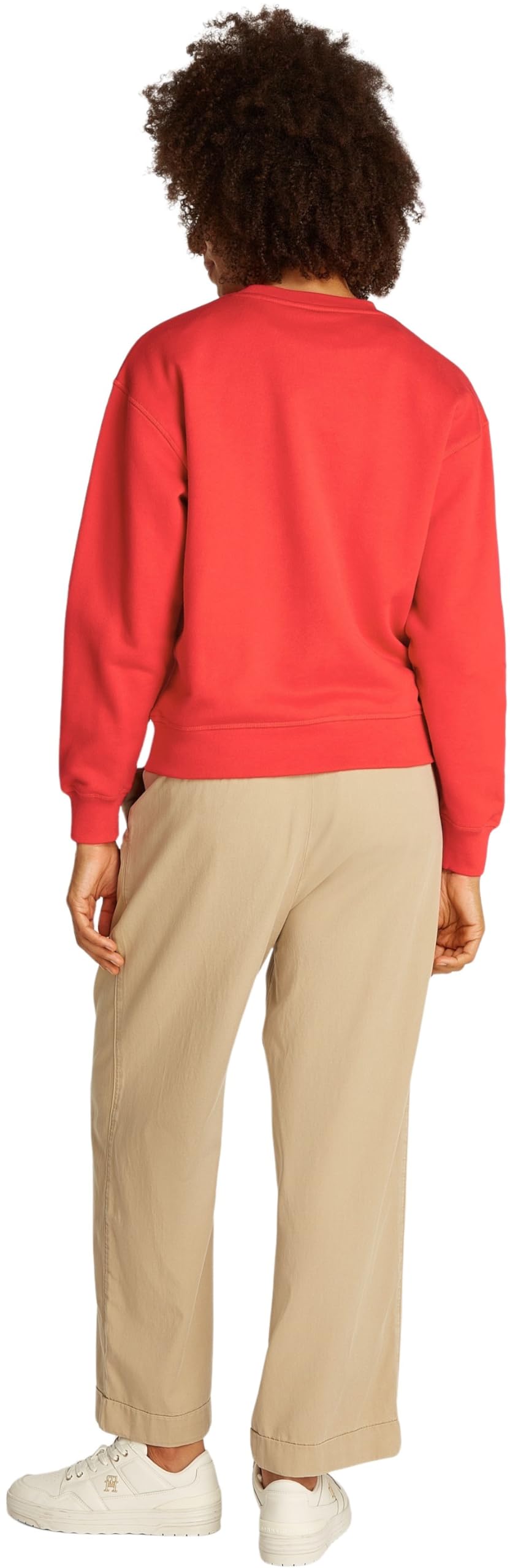 Tommy Hilfiger Sudadera Mujer Regular de algodón, Rojo (Primary Red), M