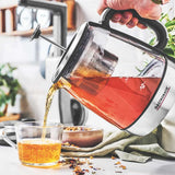GASTROBACK 42440 Design Tee Automat Advanced Plus - Hervidor de agua y té automático (2 en 1), temporizador de 24 horas, filtro de té de acero inoxidable, recipiente de cristal de 1,5 litros, 2000 W
